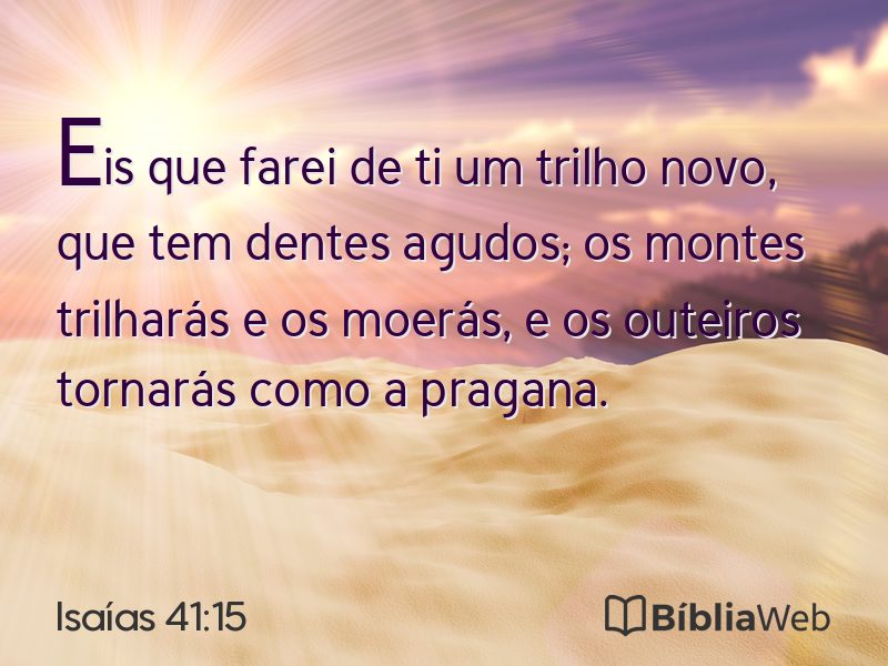 Isaías 41:15 em imagem para compartilhar