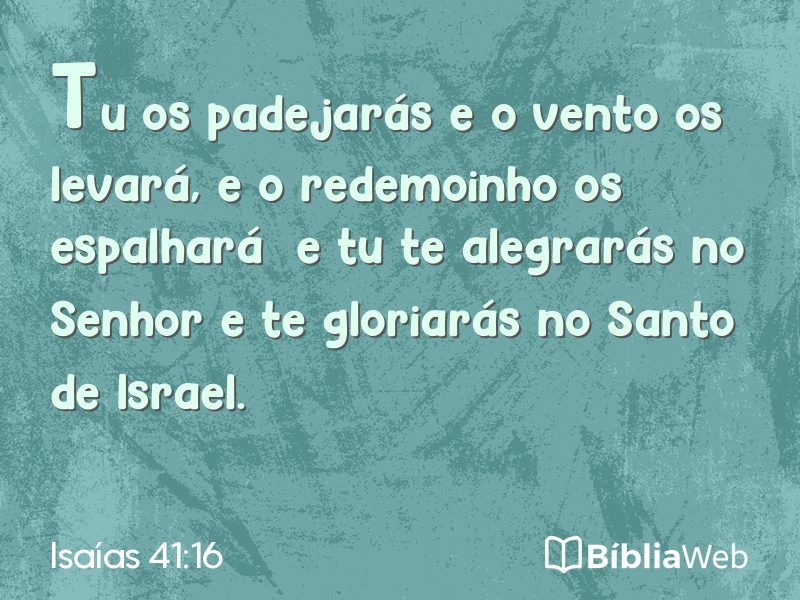 Isaías 41:16 em imagem para compartilhar
