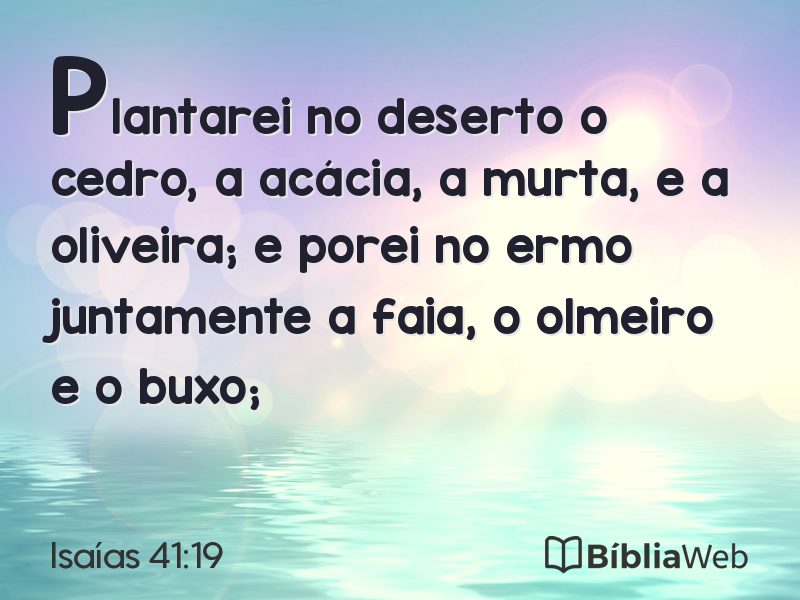 Isaías 41:19 em imagem para compartilhar