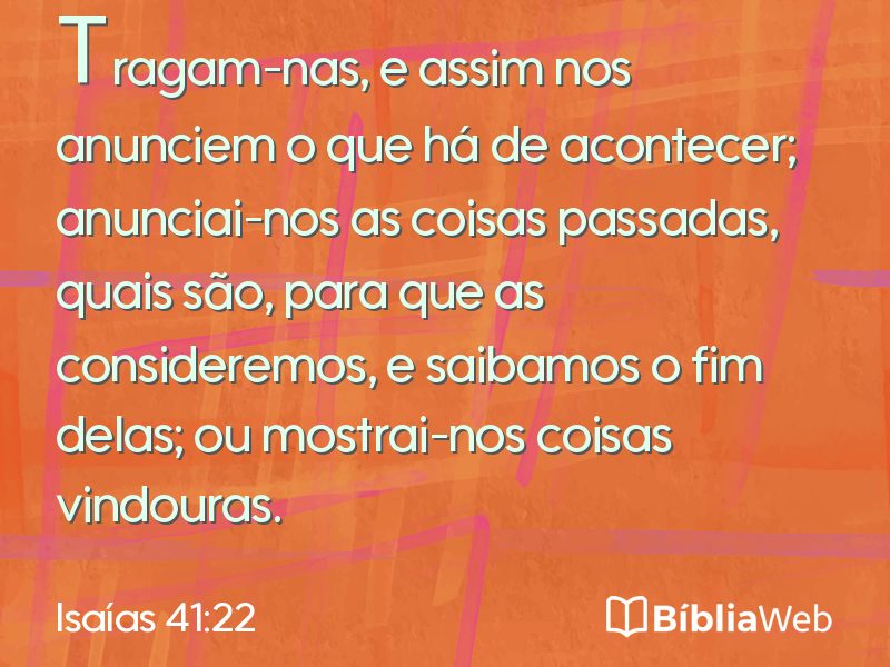 Isaías 41:22 em imagem para compartilhar