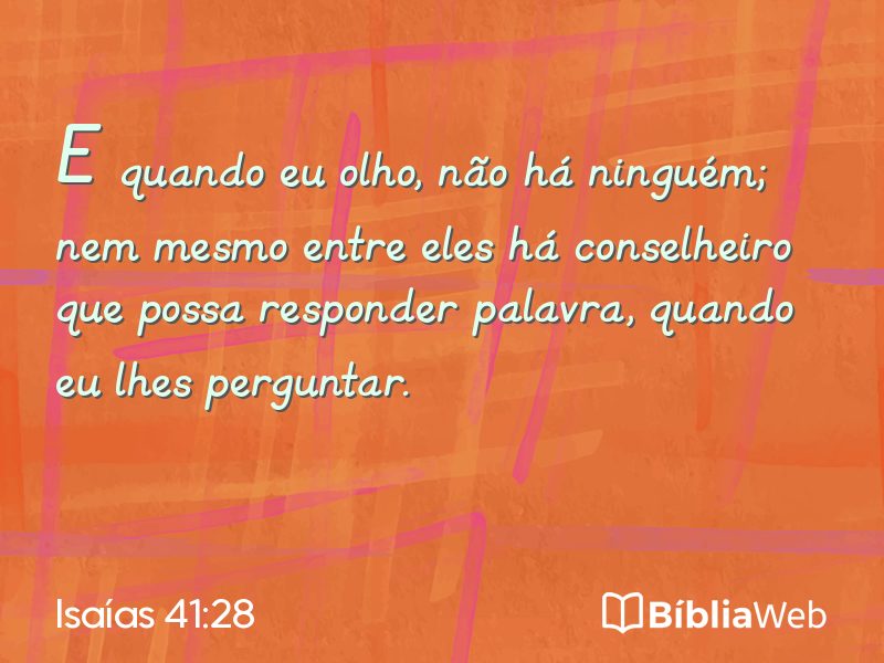 Isaías 41:28 em imagem para compartilhar
