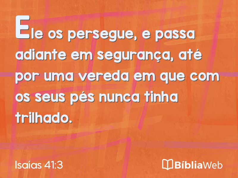 Isaías 41:3 em imagem para compartilhar