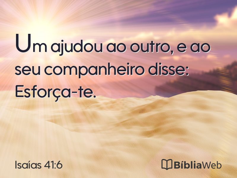 Isaías 41:6 em imagem para compartilhar