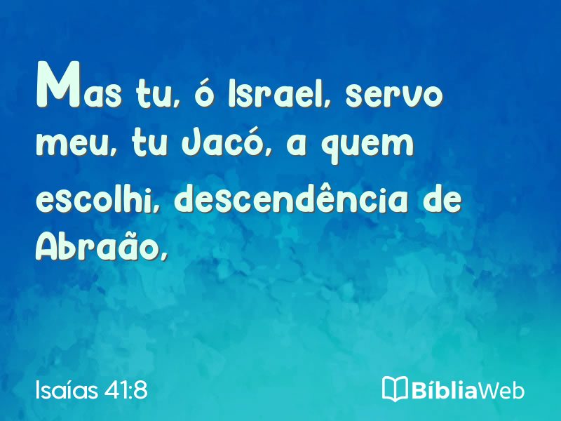 Isaías 41:8 em imagem para compartilhar