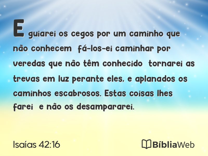 Isaías 42:16 em imagem para compartilhar