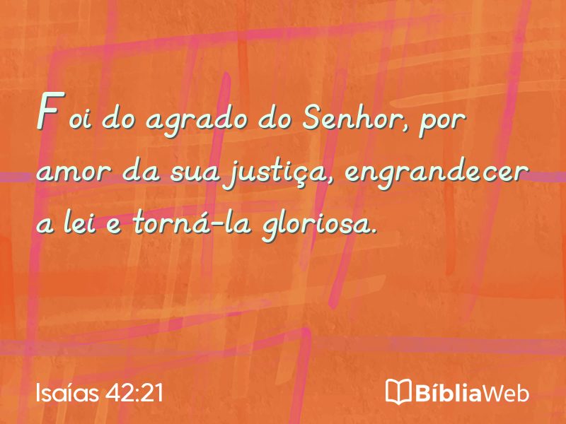 Isaías 42:21 em imagem para compartilhar