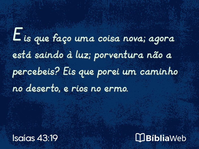 Isaías 43:19 em imagem para compartilhar