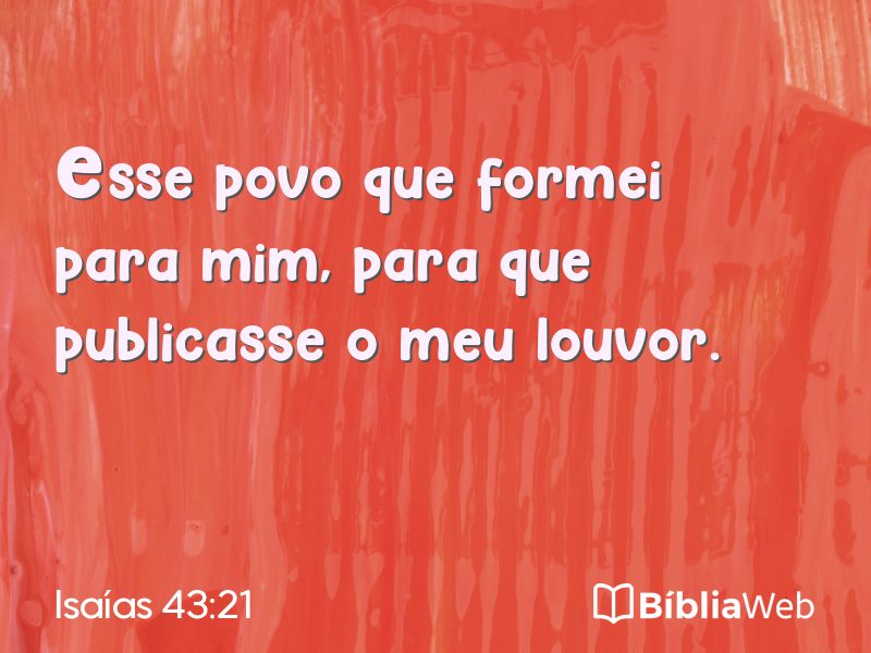 Isaías 43:21 em imagem para compartilhar