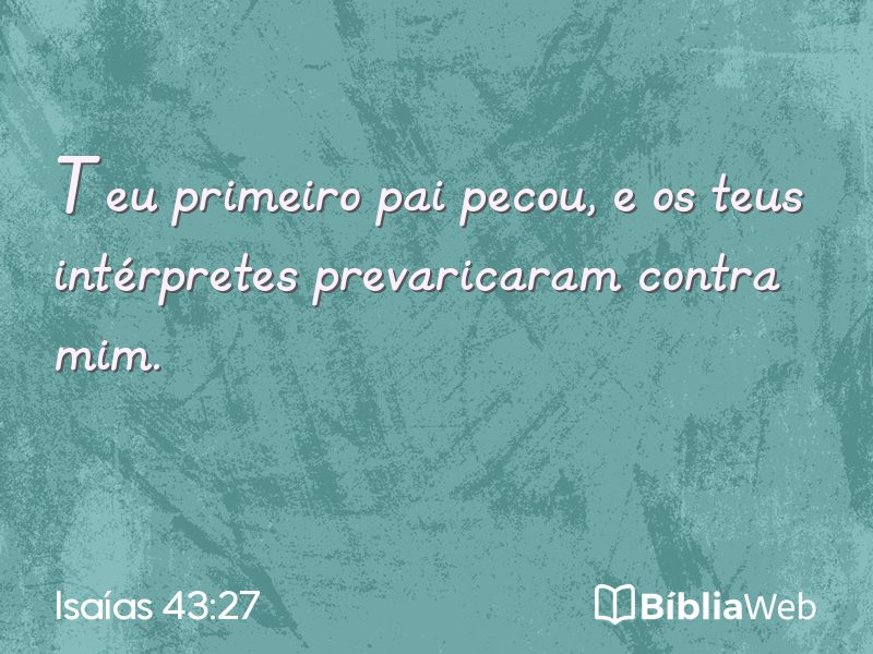 Isaías 43:27 em imagem para compartilhar