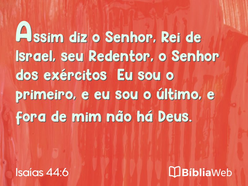 Isaías 44:6 em imagem para compartilhar