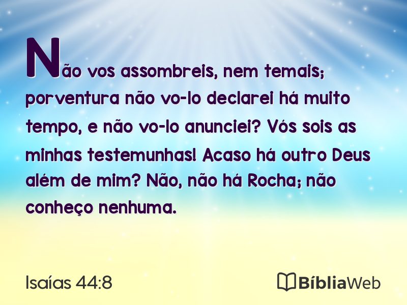 Isaías 44:8 em imagem para compartilhar