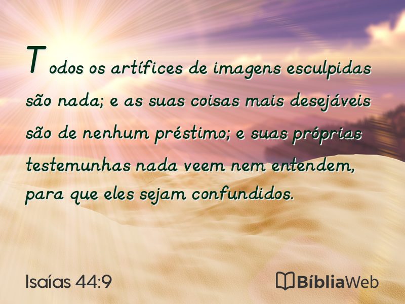 Isaías 44:9 em imagem para compartilhar
