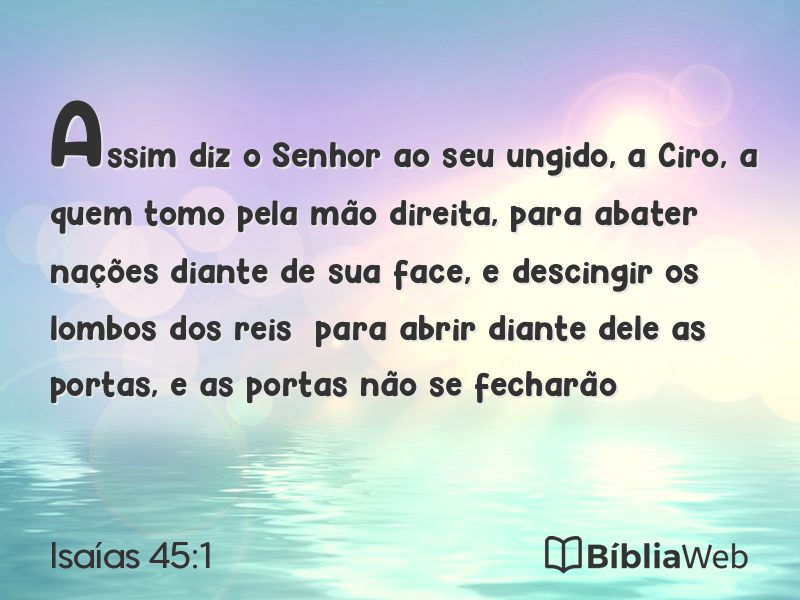 Isaías 45:1 em imagem para compartilhar