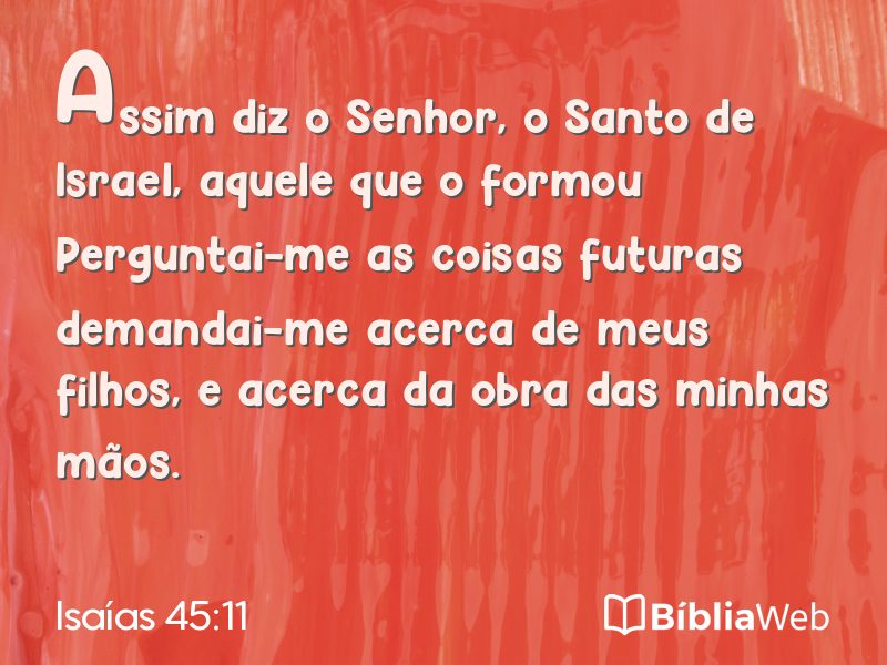 Isaías 45:11 em imagem para compartilhar