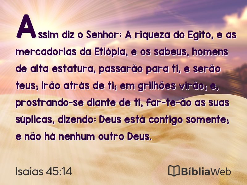 Isaías 45:14 em imagem para compartilhar