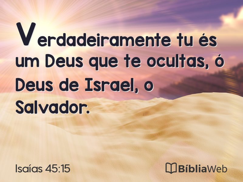 Isaías 45:15 em imagem para compartilhar
