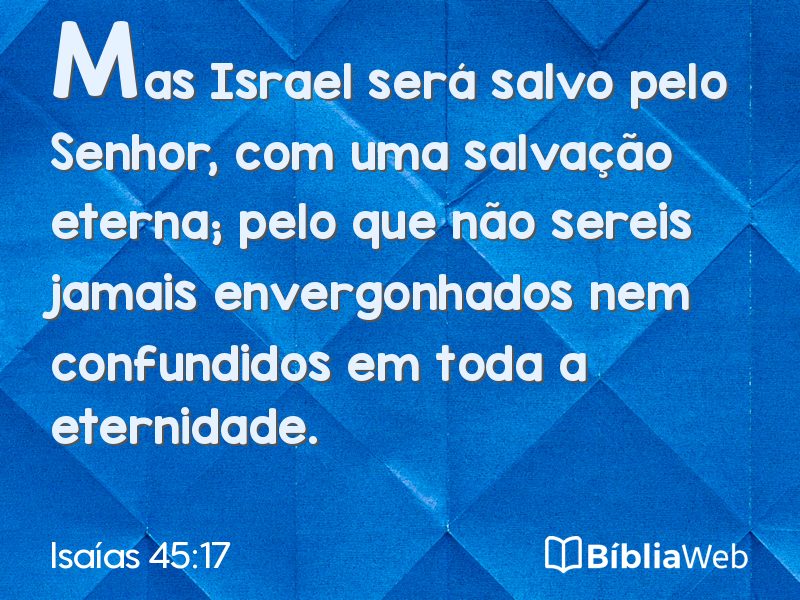 Isaías 45:17 em imagem para compartilhar