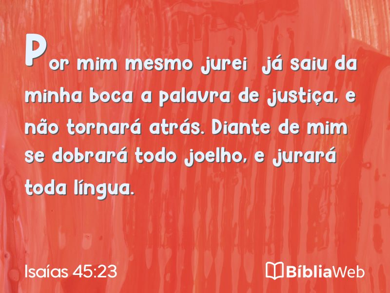 Isaías 45:23 em imagem para compartilhar
