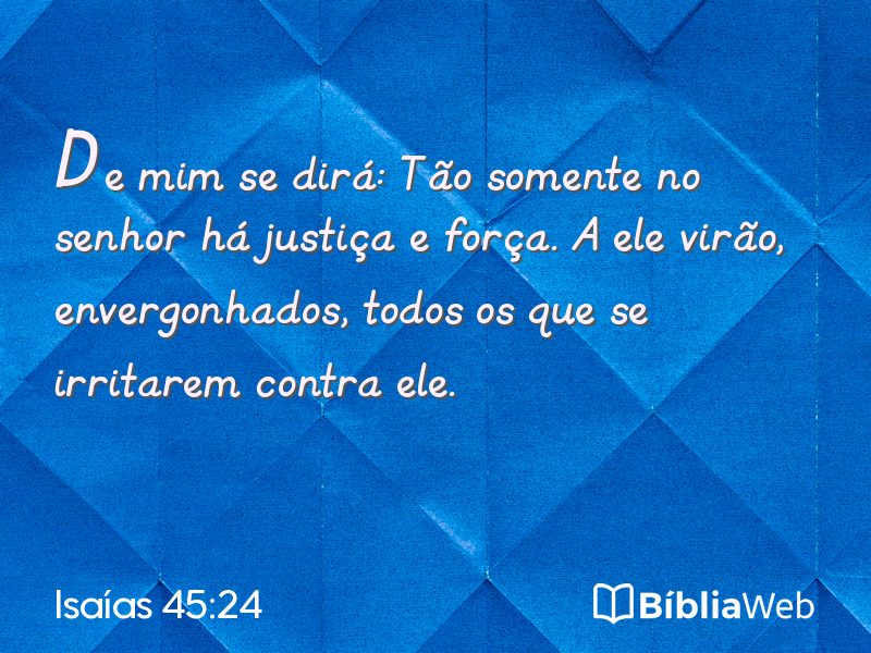 Isaías 45:24 em imagem para compartilhar