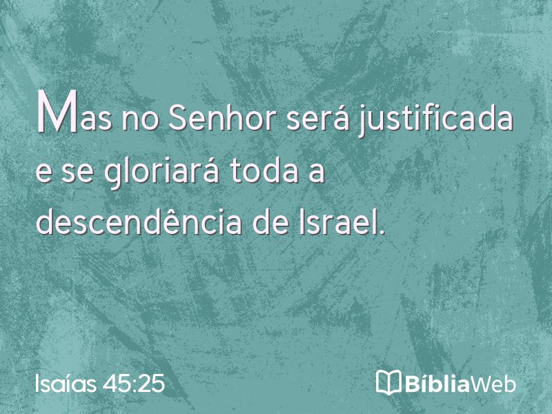 Isaías 45:25 em imagem para compartilhar