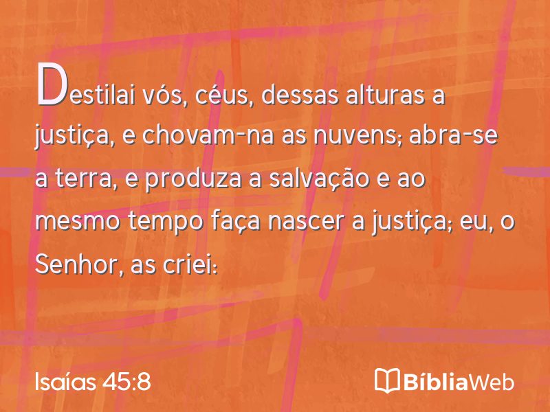Isaías 45:8 em imagem para compartilhar