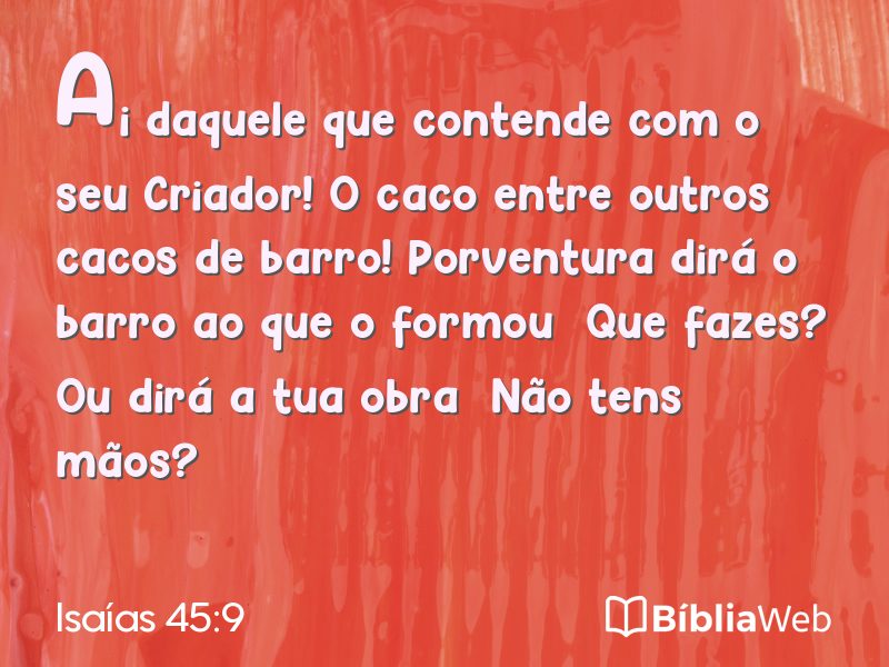Isaías 45:9 em imagem para compartilhar