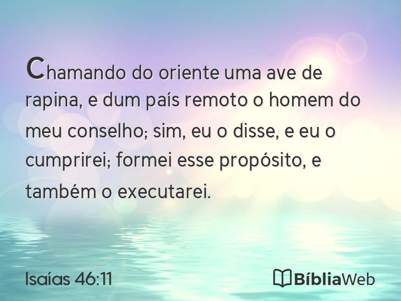 Isaías 46:11 em imagem para compartilhar