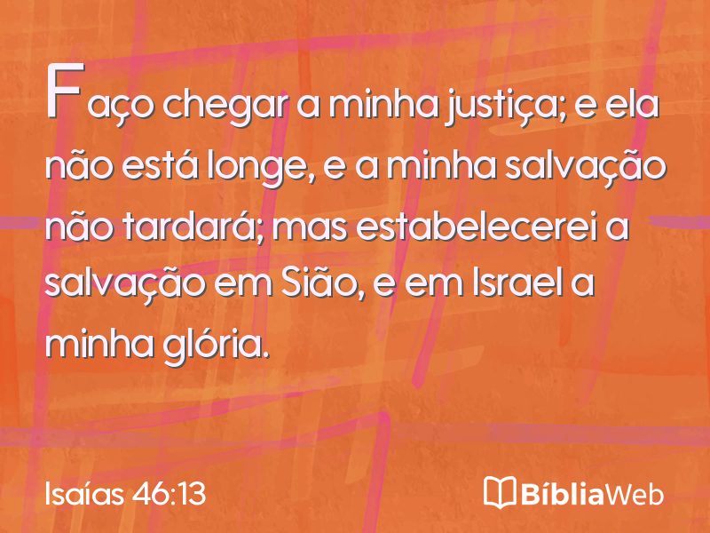 Isaías 46:13 em imagem para compartilhar