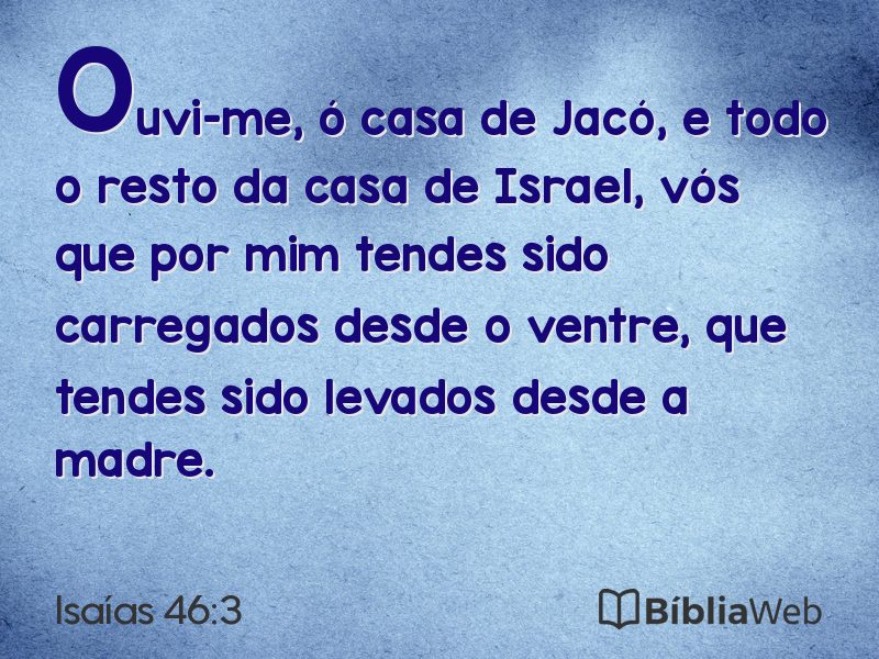 Isaías 46:3 em imagem para compartilhar