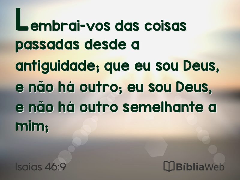 Isaías 46:9 em imagem para compartilhar