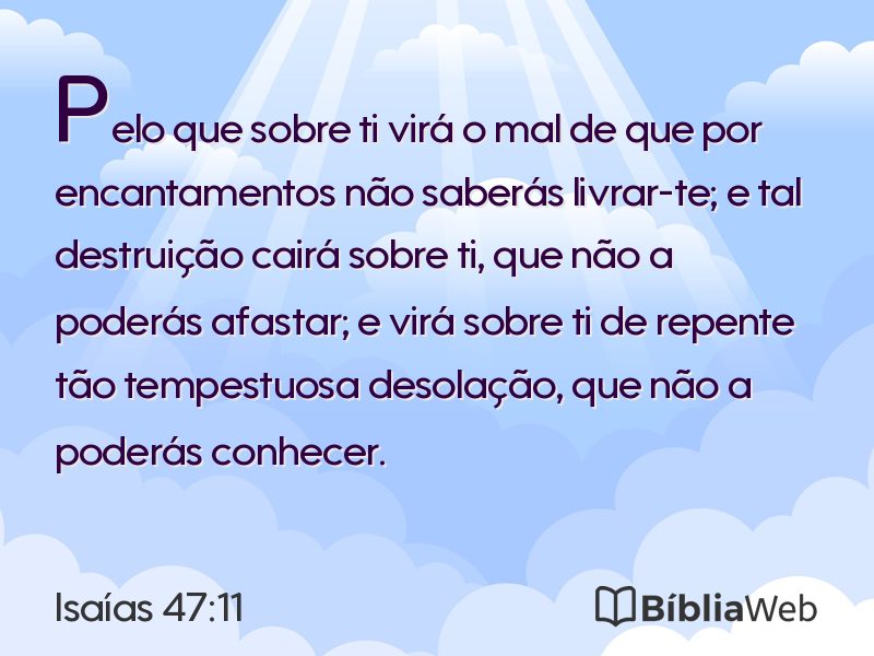 Isaías 47:11 em imagem para compartilhar