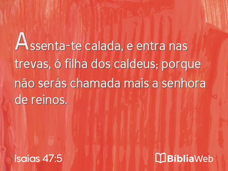 Isaías 47:5 em imagem para compartilhar