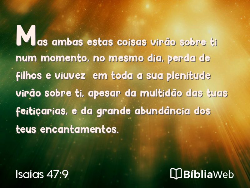 Isaías 47:9 em imagem para compartilhar