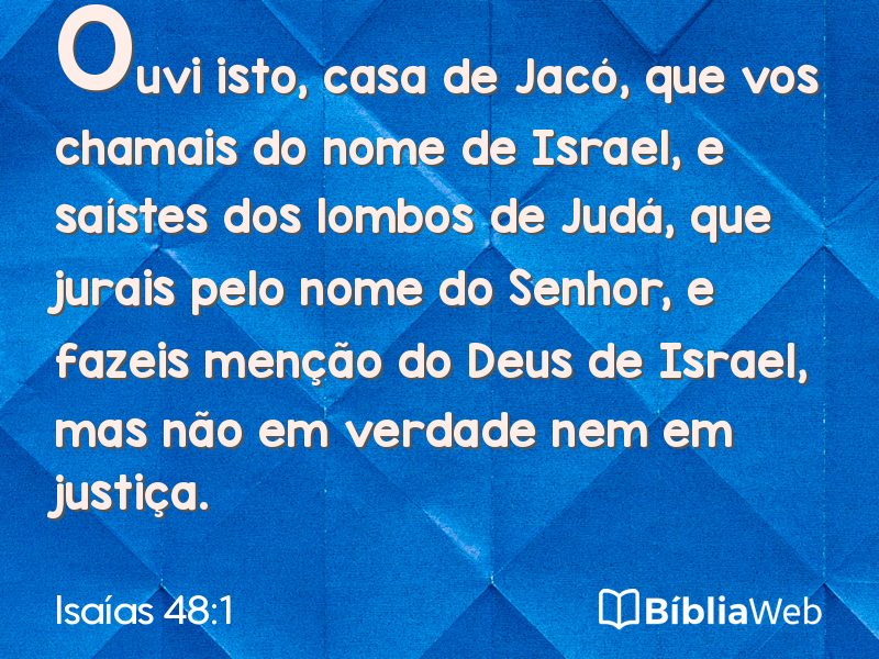 Isaías 48:1 em imagem para compartilhar