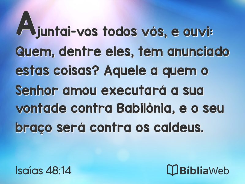 Isaías 48:14 em imagem para compartilhar