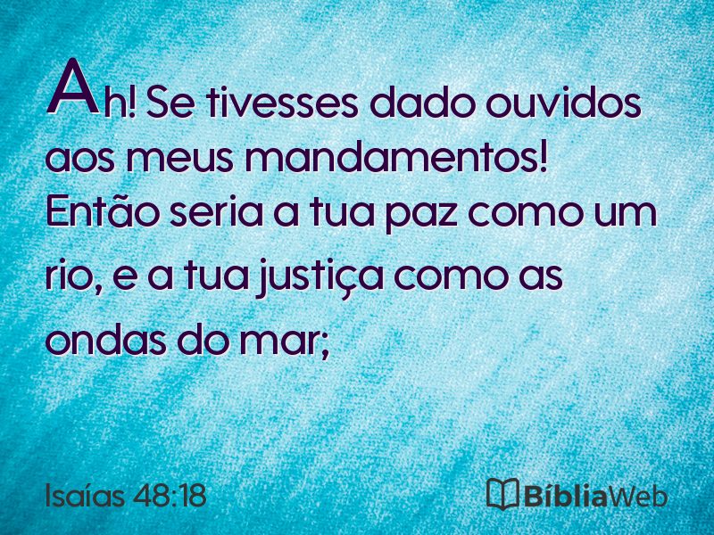 Isaías 48:18 em imagem para compartilhar