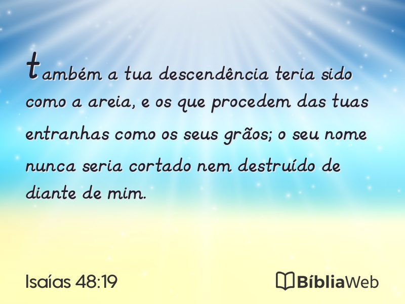 Isaías 48:19 em imagem para compartilhar