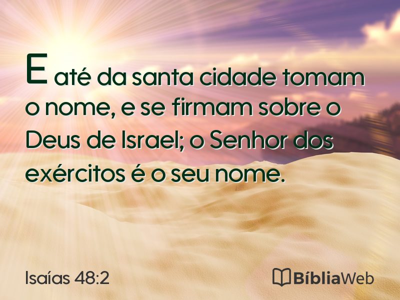 Isaías 48:2 em imagem para compartilhar