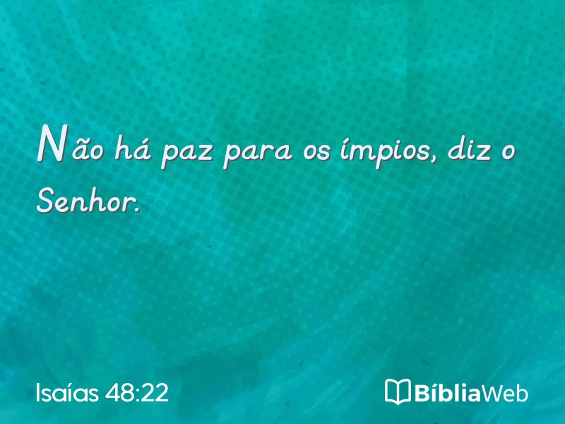 Isaías 48:22 em imagem para compartilhar