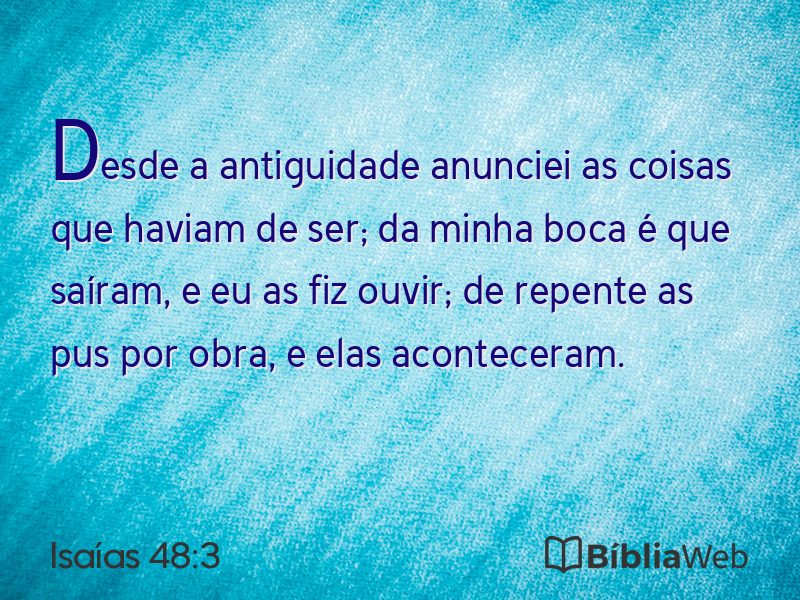 Isaías 48:3 em imagem para compartilhar