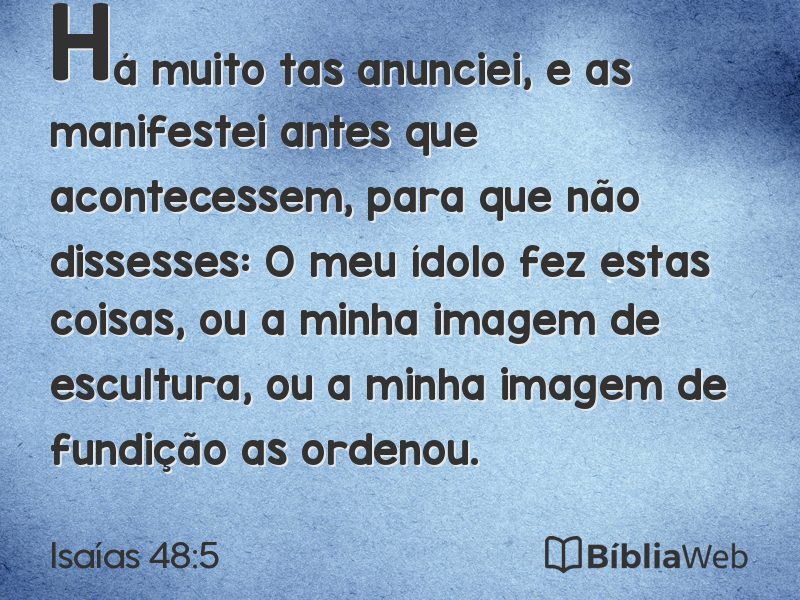 Isaías 48:5 em imagem para compartilhar