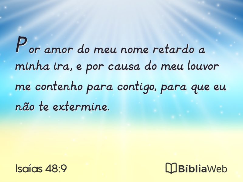 Isaías 48:9 em imagem para compartilhar