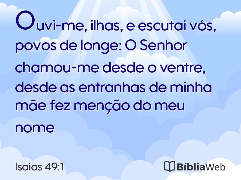 Isaías 49:1 em imagem para compartilhar