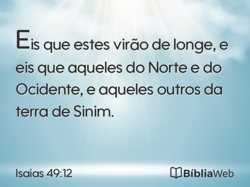 Isaías 49:12 em imagem para compartilhar