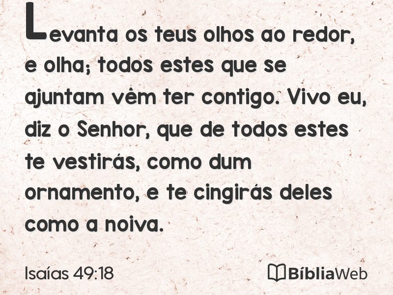 Isaías 49:18 em imagem para compartilhar