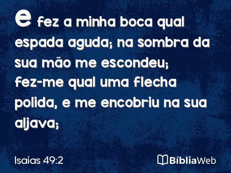 Isaías 49:2 em imagem para compartilhar