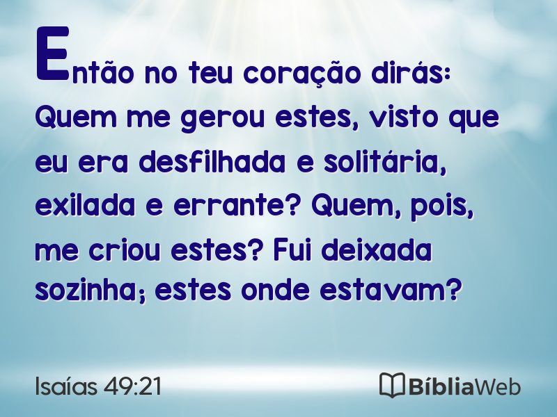 Isaías 49:21 em imagem para compartilhar