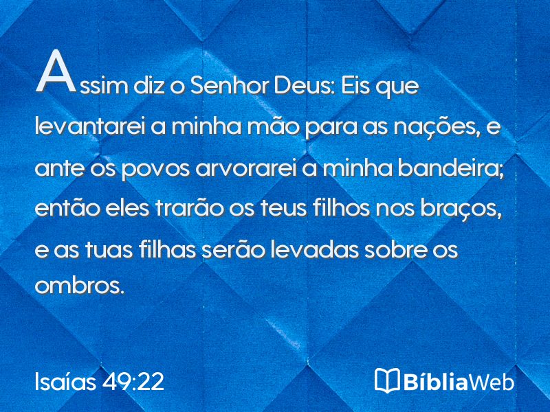 Isaías 49:22 em imagem para compartilhar