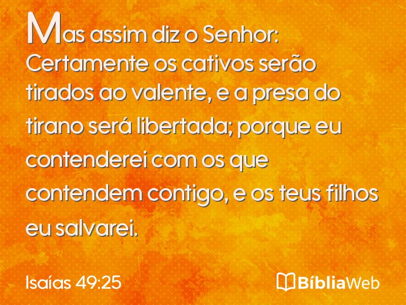 Isaías 49:25 em imagem para compartilhar