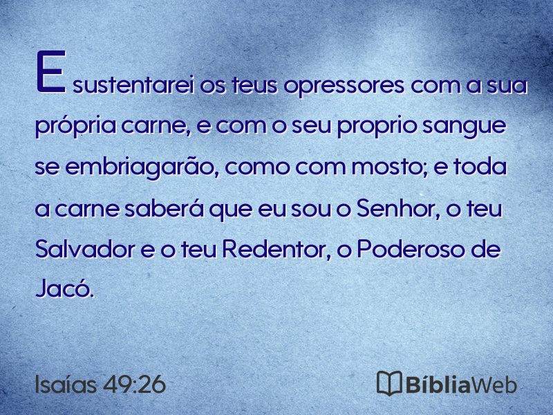 Isaías 49:26 em imagem para compartilhar